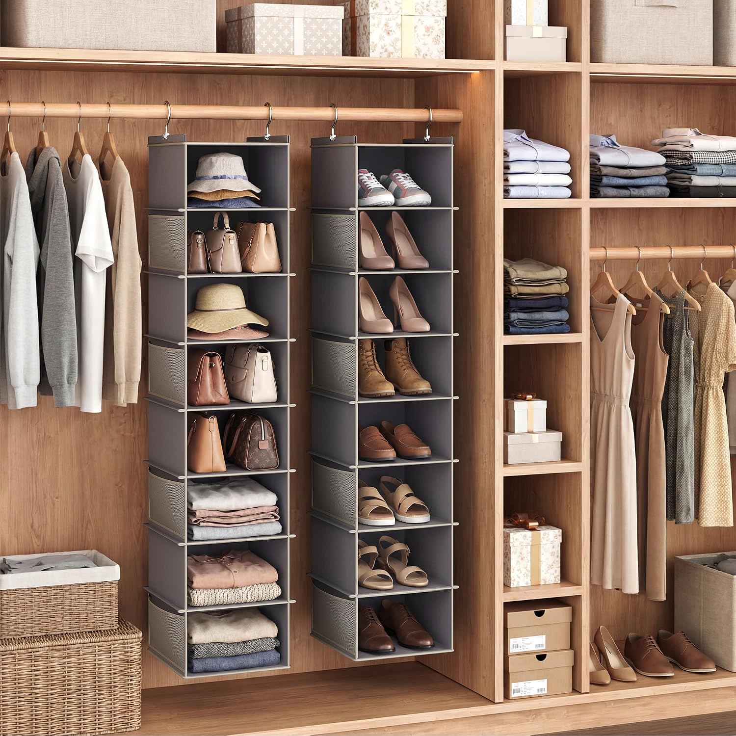 Hanging Closet Shoe Organizers