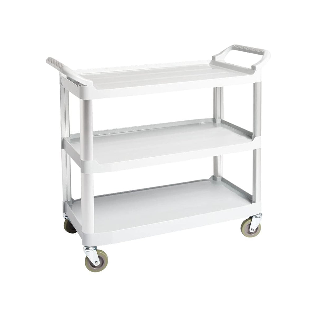 Gray Heavy‑Duty 3‑Tier Rolling Utility Cart