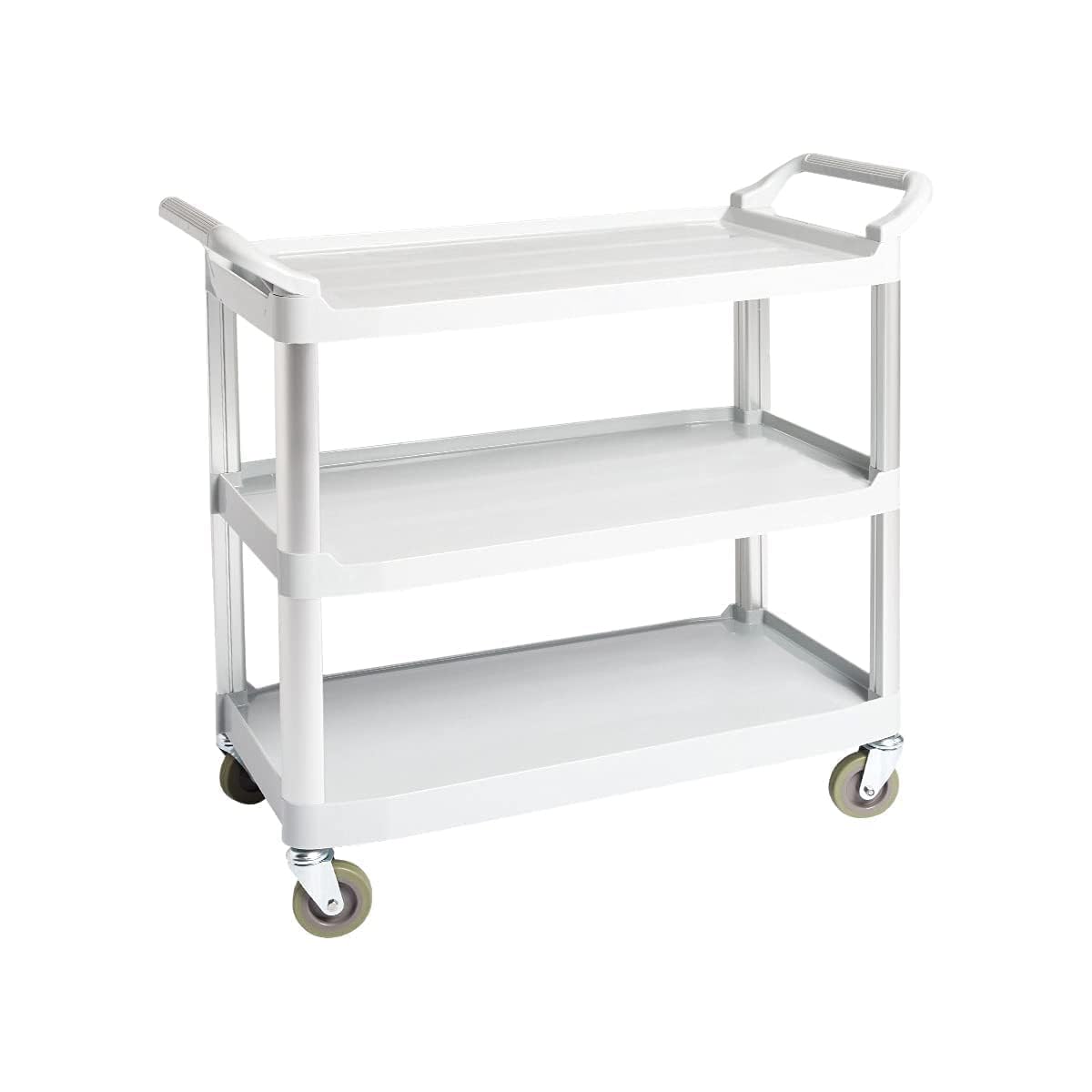 Gray Heavy‑Duty 3‑Tier Rolling Utility Cart