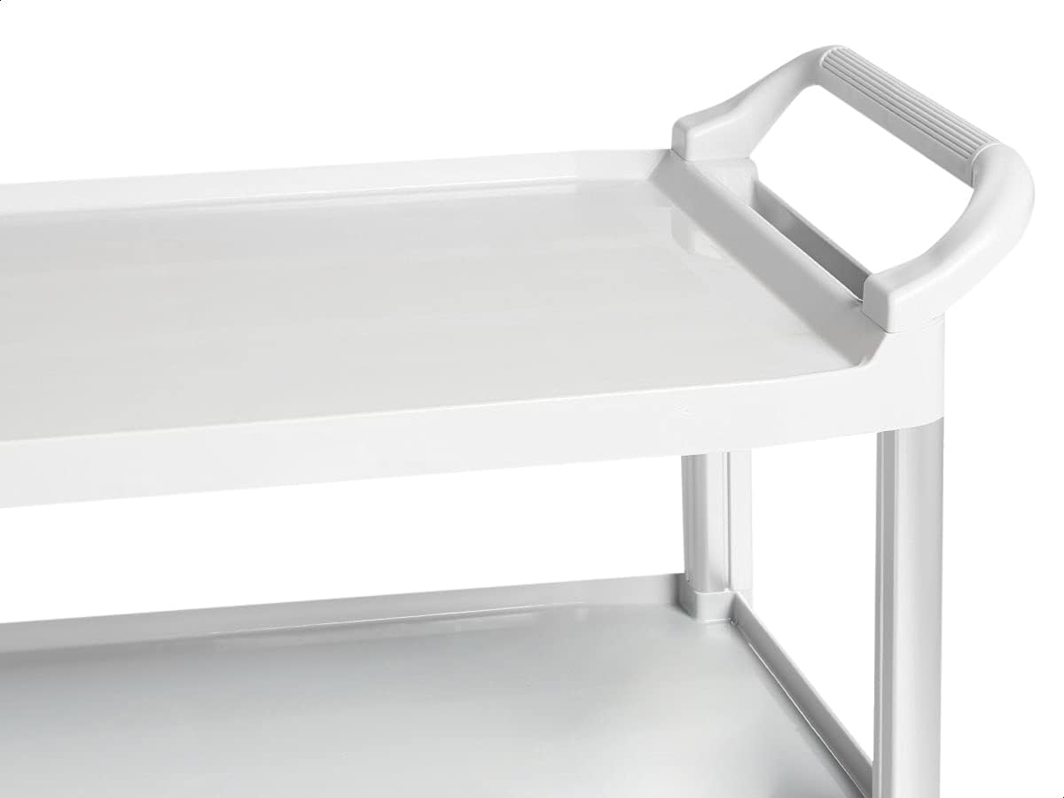 Gray Heavy‑Duty 3‑Tier Rolling Utility Cart