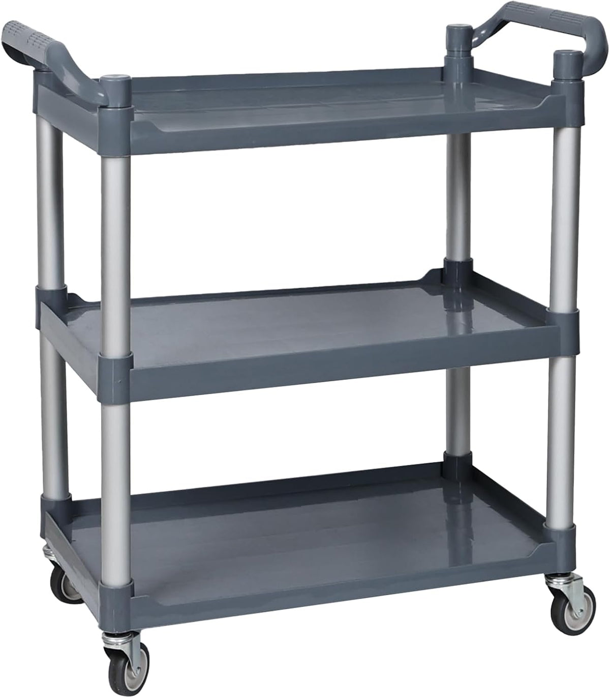 3‑Tier Heavy‑Duty Plastic Rolling Service Cart