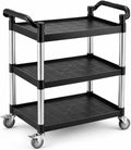 Heavy‑Duty 3‑Tier Rolling Utility Service Cart