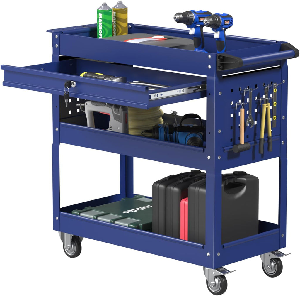 Blue Heavy‑Duty Rolling Tool Storage Cart