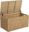 Natural Water‑Hyacinth Wicker Blanket Storage Trunk