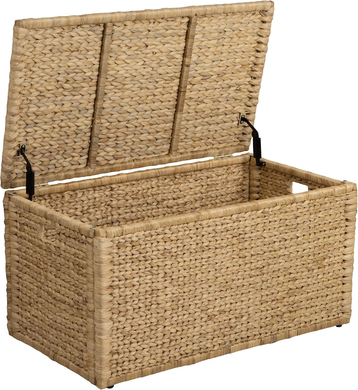 Natural Water‑Hyacinth Wicker Blanket Storage Trunk