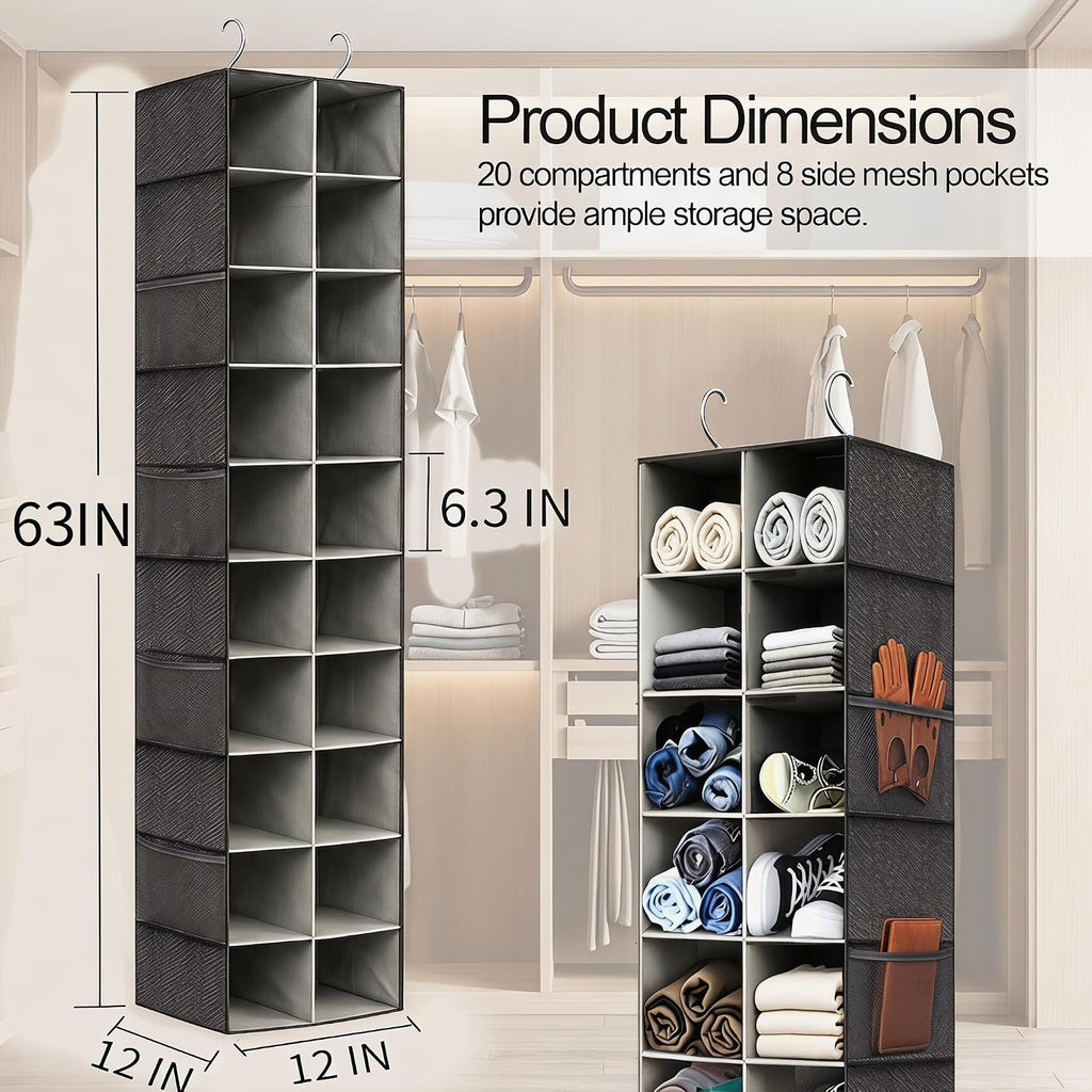 Foldable Hanging Closet Shoe Storage Organizer