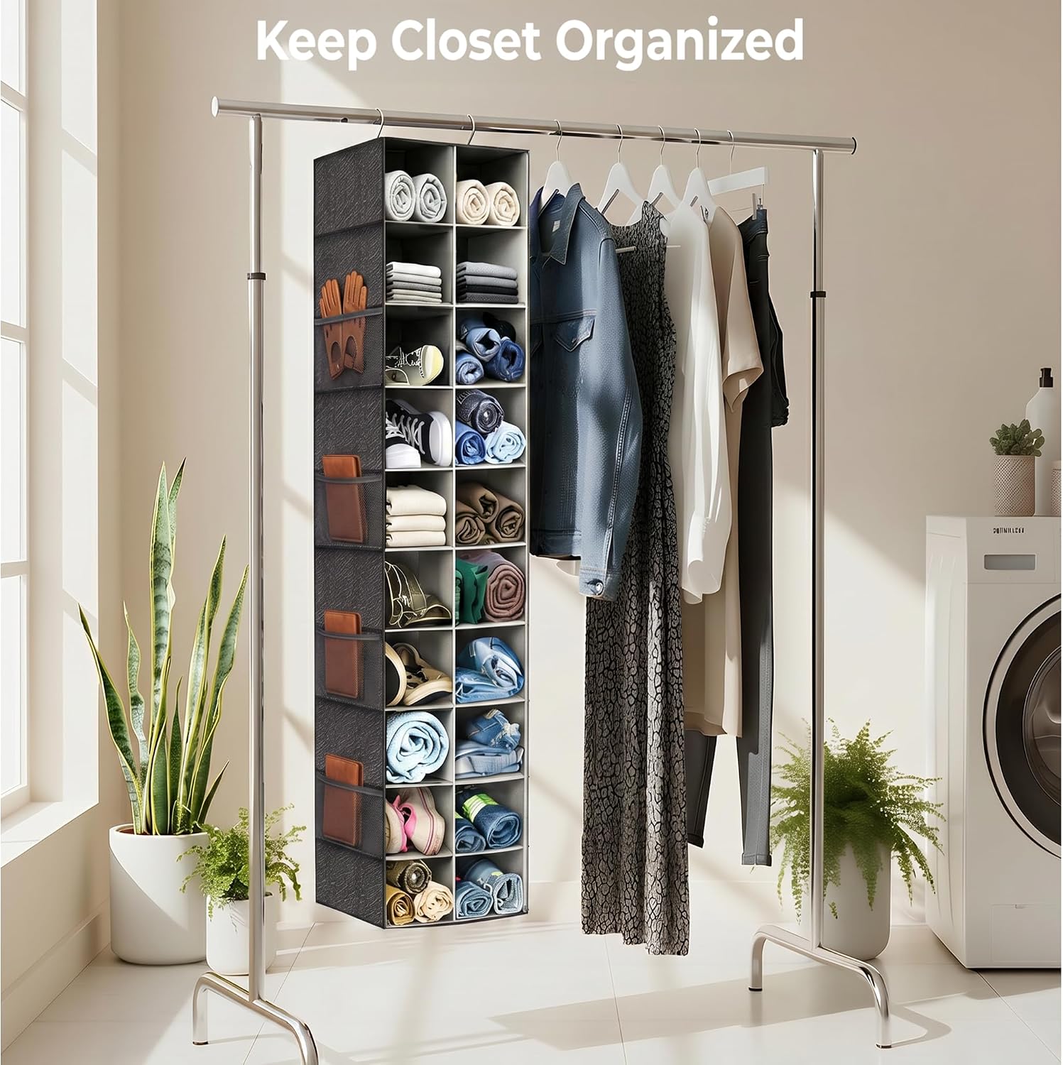 Foldable Hanging Closet Shoe Storage Organizer