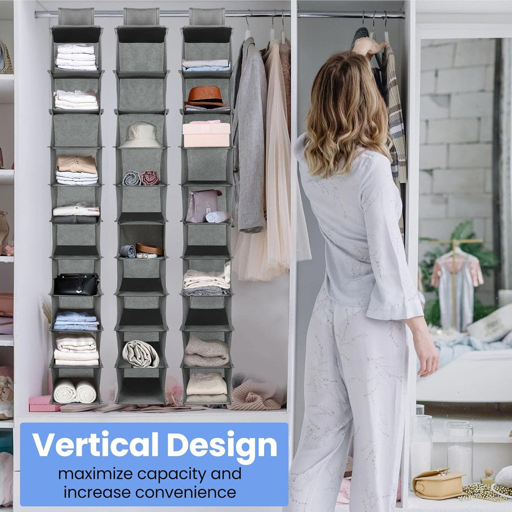 4‑Pack Hanging Closet Shoe Storage Organizer