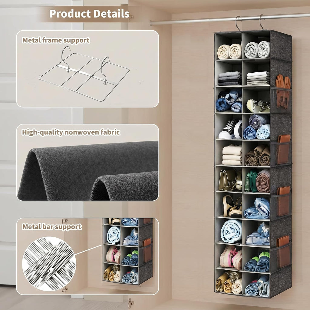 Foldable Hanging Closet Shoe Storage Organizer